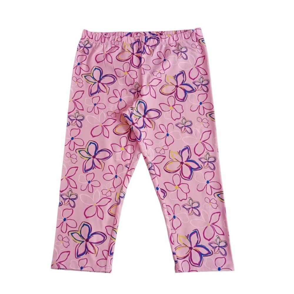 Girl's There Abouts Pink Floral Capri Leggings- Size XL (16)